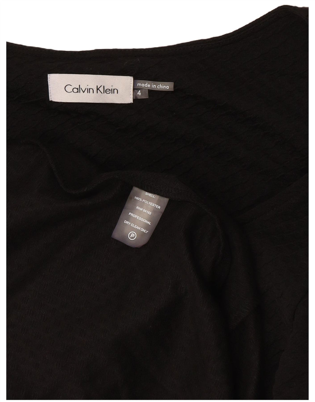 CALVIN KLEIN Womens Sleeveless A-Line Dress US 4 Small Black Polyester