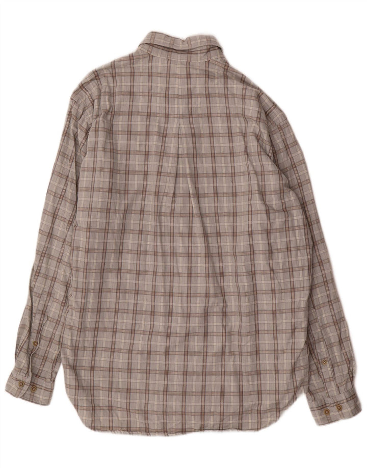 Marlboro Classics Mens Shirt Large Grey Check Cotton