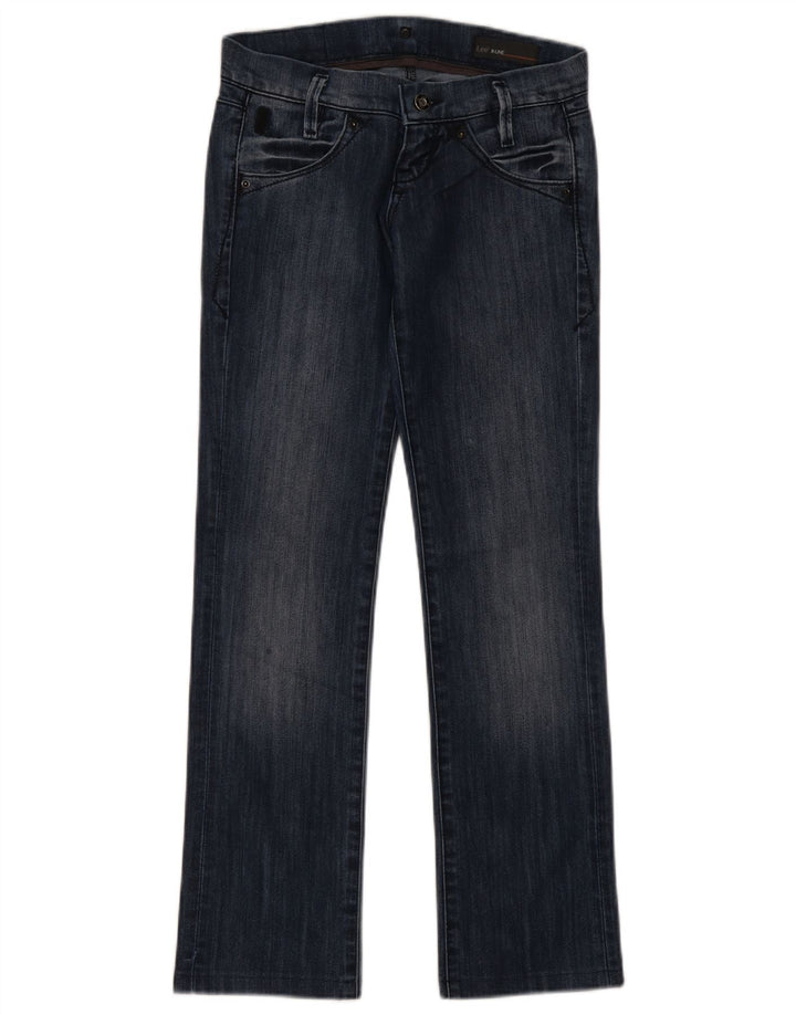 Lee Womens Lynn Straight Jeans W25 L28 Navy Blue Cotton