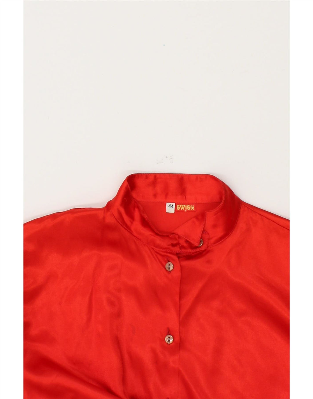 VINTAGE Womens Shirt Blouse IT 44 Medium Red Viscose Vintage Vintage and Second-Hand Vintage from Messina Hembry 