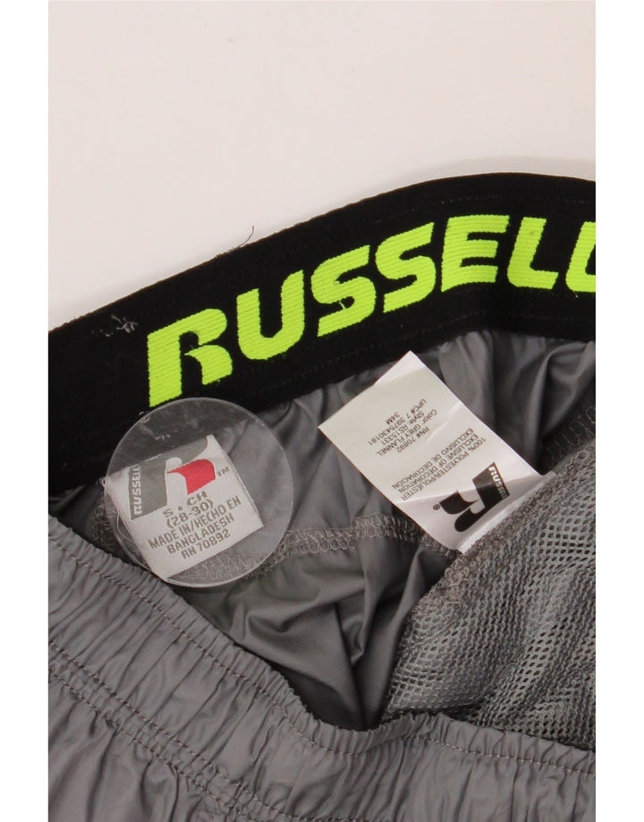 RUSSELL ATHLETIC Mens Tracksuit Trousers Small  Grey Colourblock Polyester