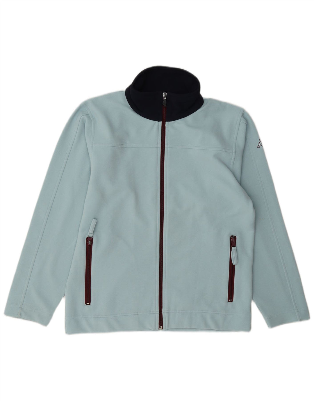 Kappa Womens Tracksuit Top Jacket UK 12 Medium Blue Colourblock Polyester