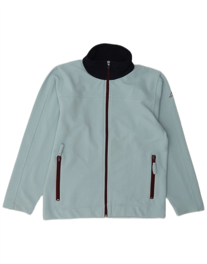 Kappa Womens Tracksuit Top Jacket UK 12 Medium Blue Colourblock Polyester