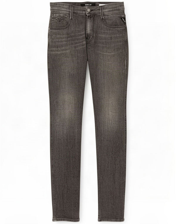 Replay Mens Slim Jeans W32 L34 Grey Cotton