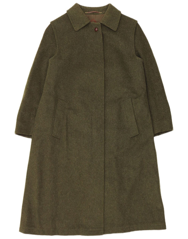Salko Womens Overcoat EU 40 Medium Khaki New Wool