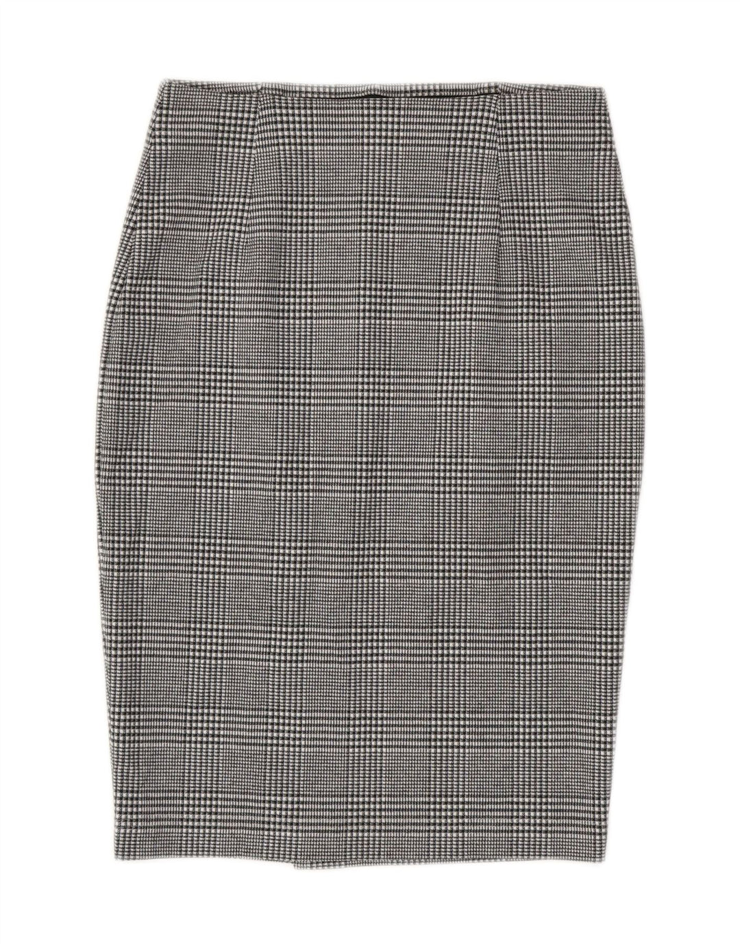 Marks & Spencer Womens Pencil Skirt UK 8 Small W28  Grey Check Polyester