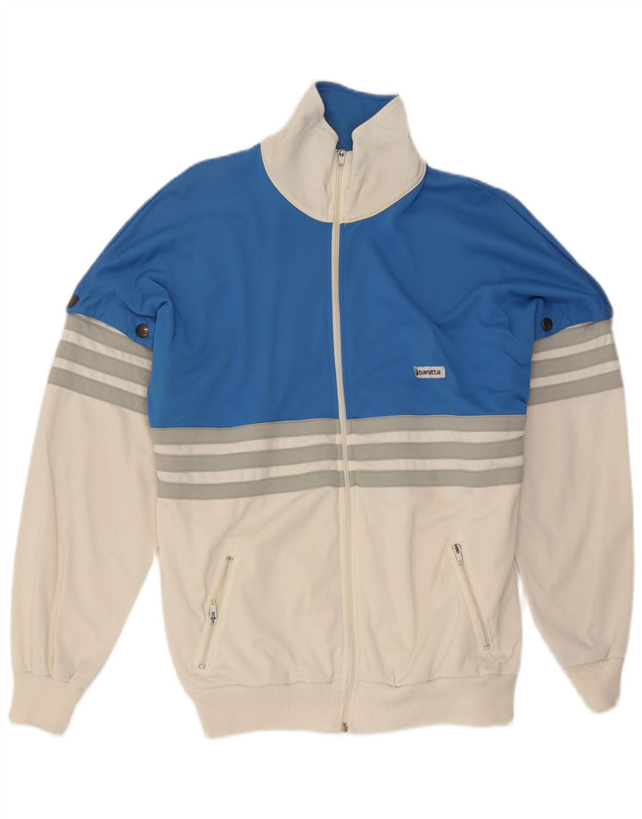 panatta Mens Tracksuit Top Jacket IT 54 XL Blue Colourblock Polyamide