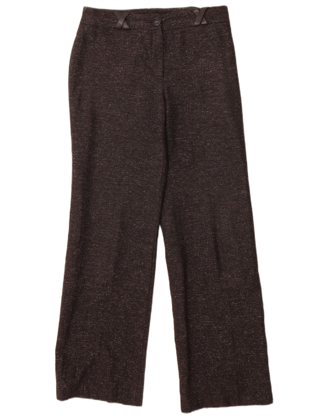 Jaeger Womens Wide Leg Casual Trousers W30 L31 Grey Flecked