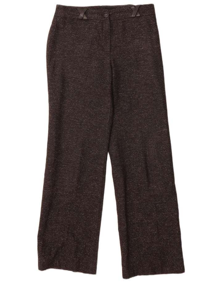 Jaeger Womens Wide Leg Casual Trousers W30 L31 Grey Flecked