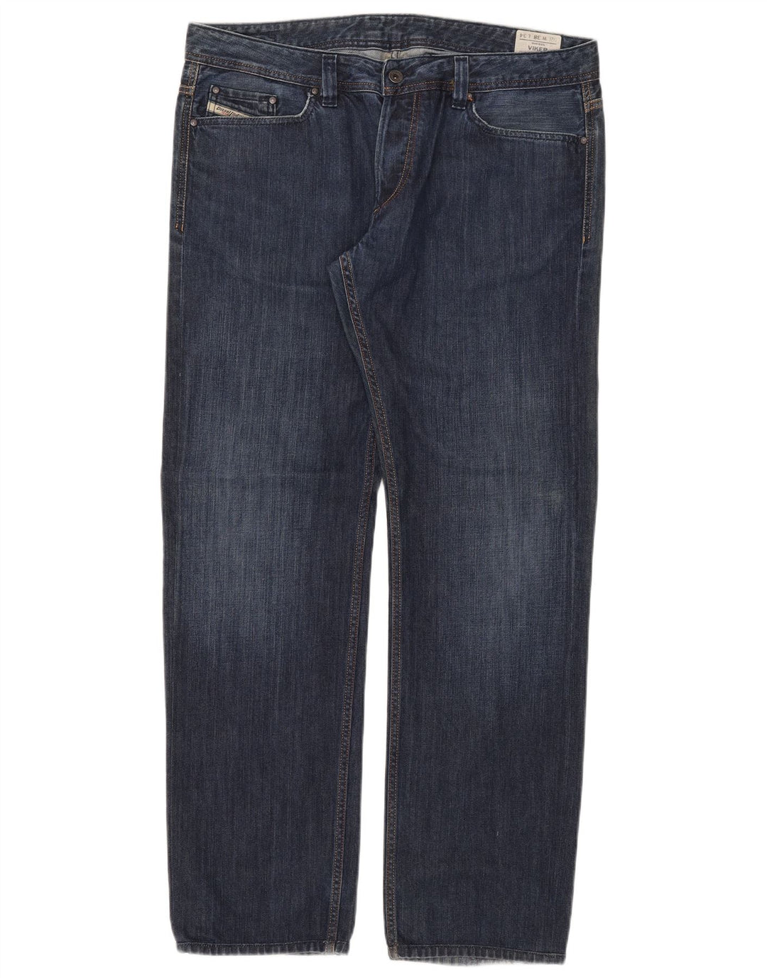 Diesel Mens Viker Straight Jeans W38 L34 Blue Cotton