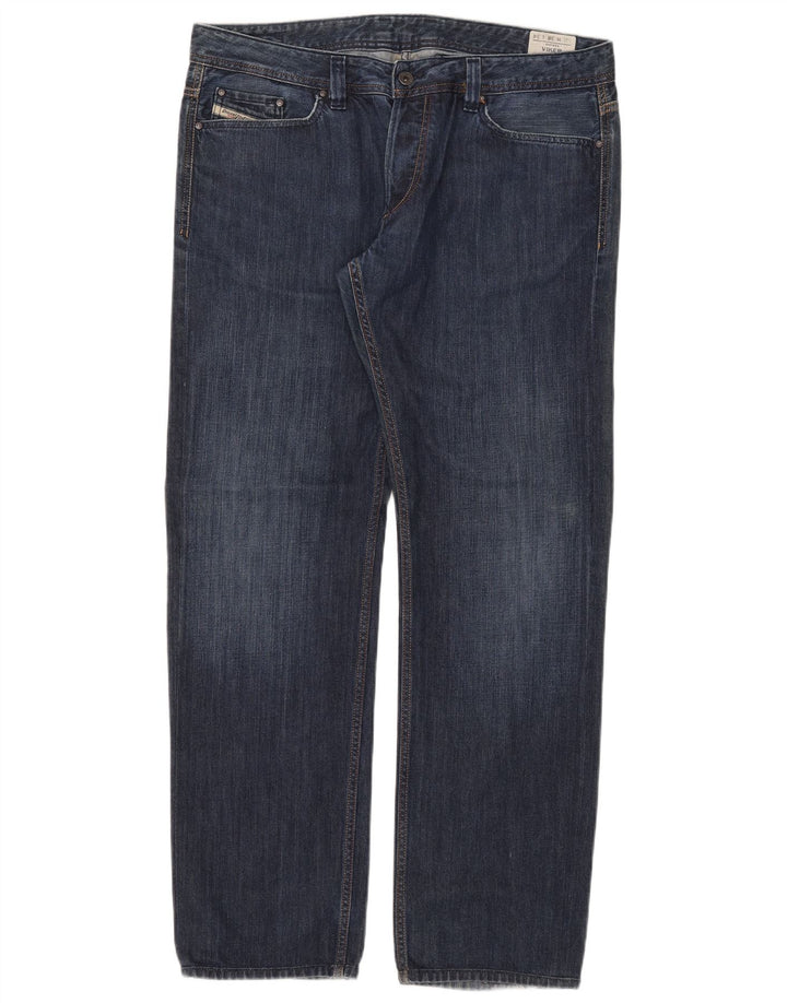 Diesel Mens Viker Straight Jeans W38 L34 Blue Cotton