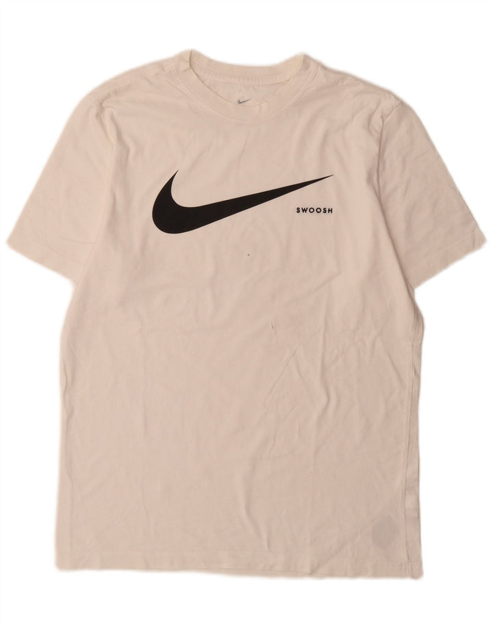 Nike Mens Graphic T-Shirt Top Medium White Cotton Sports