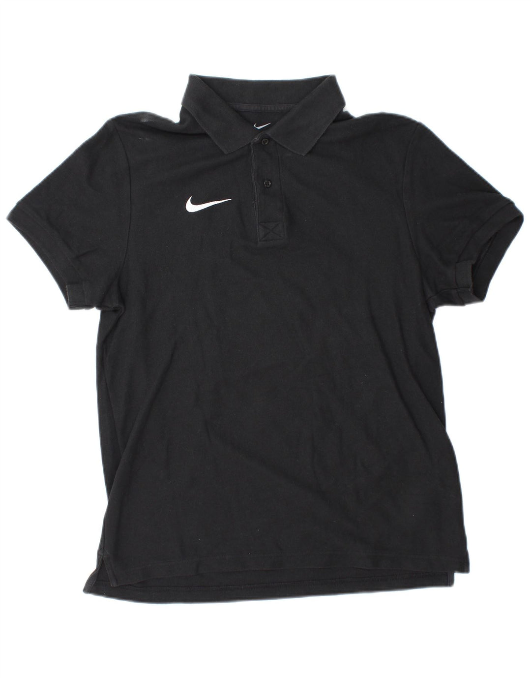 NIKE Mens Polo Shirt Medium Black Cotton