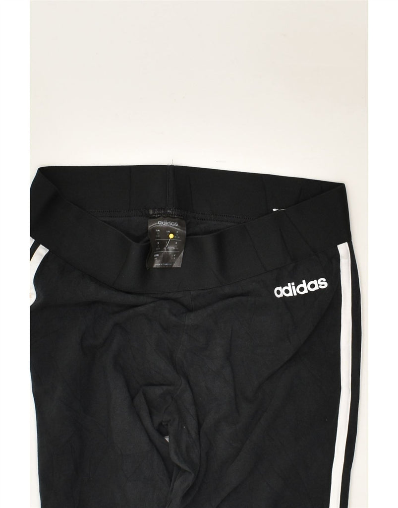 ADIDAS Womens Leggings UK 8/10 Small Black Cotton | Vintage Adidas | Thrift | Second-Hand Adidas | Used Clothing | Messina Hembry 