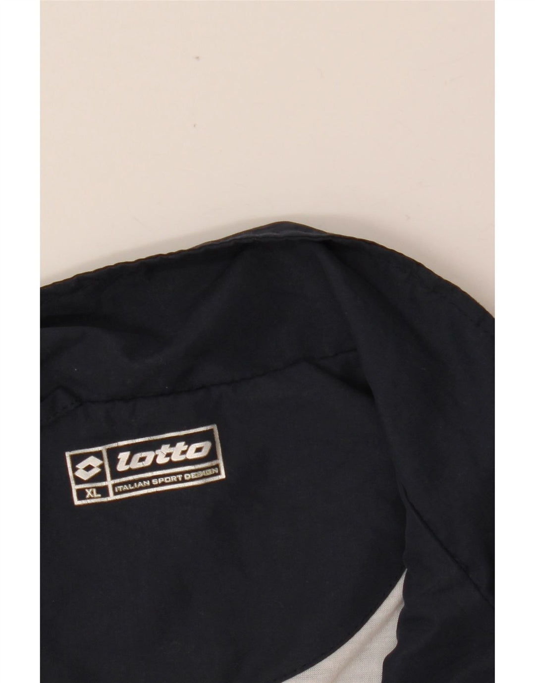 LOTTO Mens Graphic Tracksuit Top Jacket XL Navy Blue Colourblock