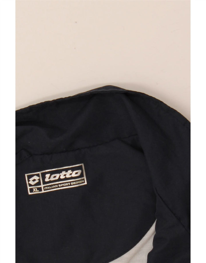 LOTTO Mens Graphic Tracksuit Top Jacket XL Navy Blue Colourblock