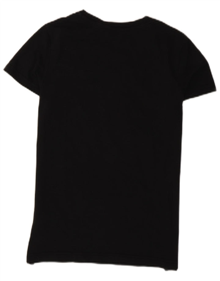 Adidas Womens Graphic T-Shirt Top IT 42 Medium Black Cotton