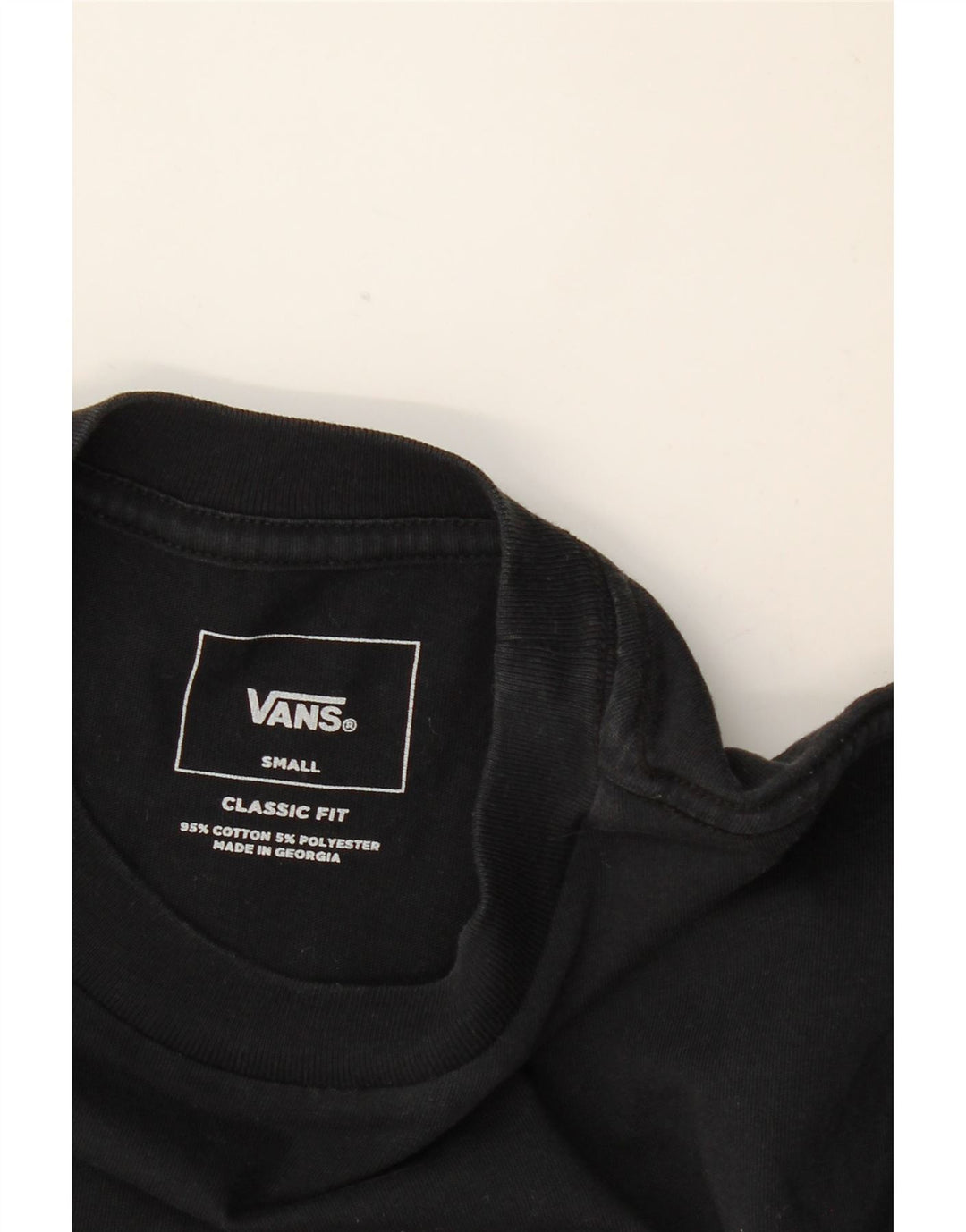 VANS Mens Classic Fit T-Shirt Top Small Grey Colourblock Cotton