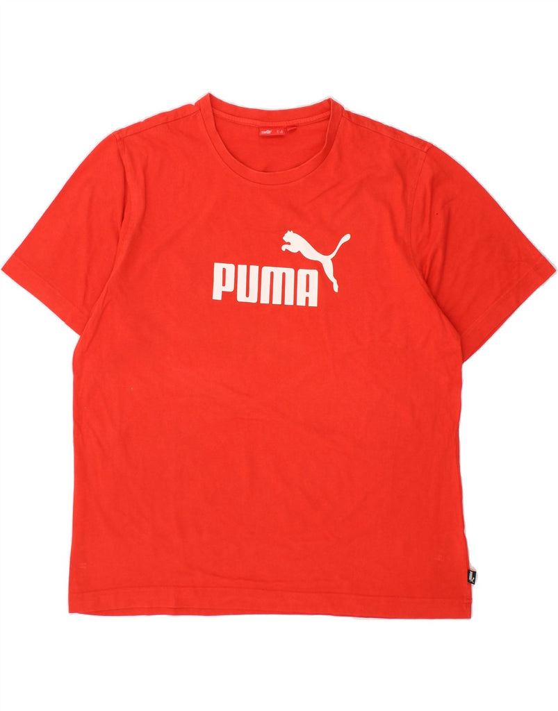 PUMA Mens Graphic T-Shirt Top XL Red Cotton | Vintage Puma | Thrift | Second-Hand Puma | Used Clothing | Messina Hembry 