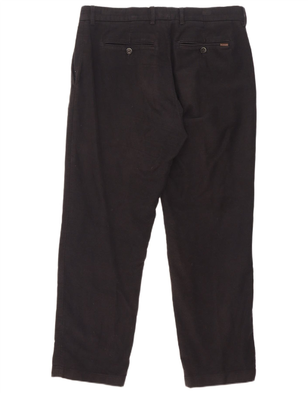 Marks & Spencer Mens Regular Fit Suit Trousers W34 L29 Navy Blue Cotton