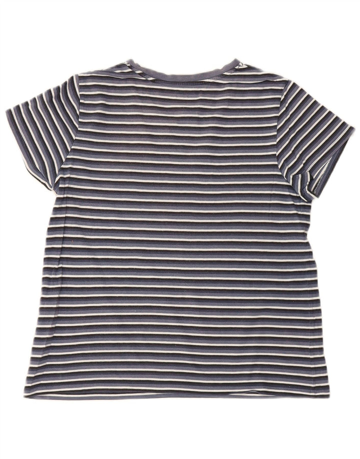 Levi's Womens T-Shirt Top UK 12 Medium Navy Blue Striped