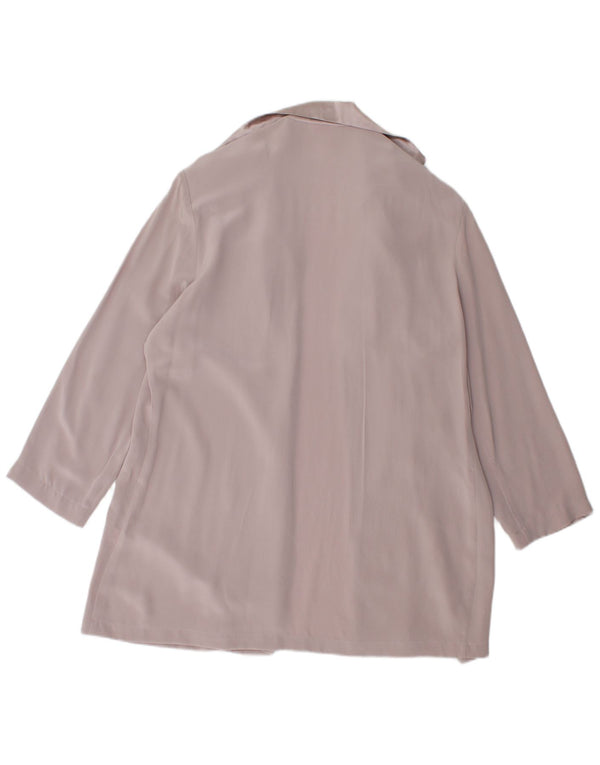 cherie Womens Longline 3/4 Sleeve Cardigan Top IT 42/44 Medium Purple Silk