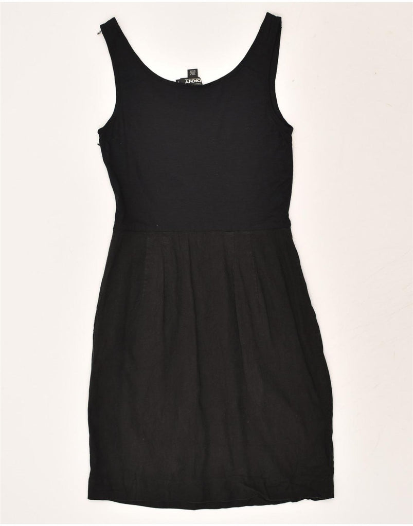 DKNY Womens Sleeveless Basic Dress UK 8 Small Black Viscose | Vintage Dkny | Thrift | Second-Hand Dkny | Used Clothing | Messina Hembry 