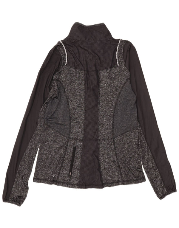 Lululemon Womens Tracksuit Top Jacket US 10 Large Grey Colourblock Sports