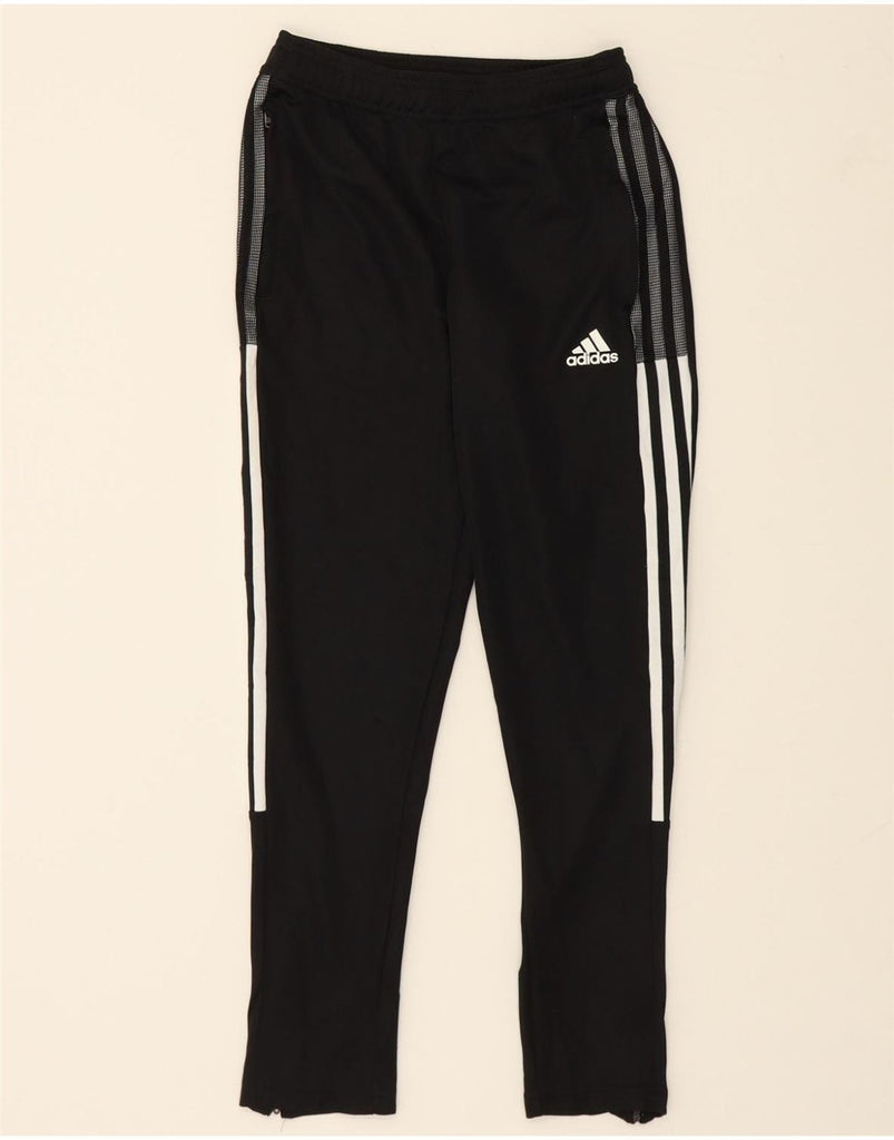 ADIDAS Boys Aeroready Tracksuit Trousers 11-12 Years  Black Polyester Vintage Adidas and Second-Hand Adidas from Messina Hembry 