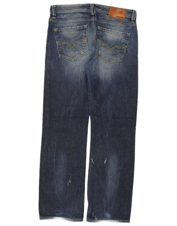 Diesel Mens Larkee Regular Straight Jeans W30 L32 Blue Cotton