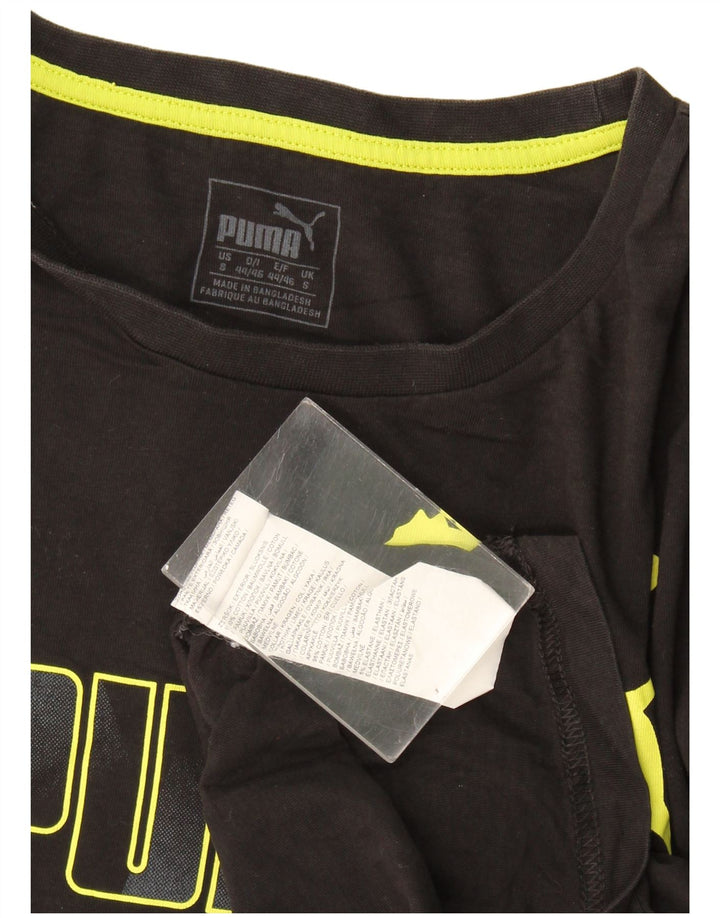 Puma Mens Graphic T-Shirt Top Small Black Cotton