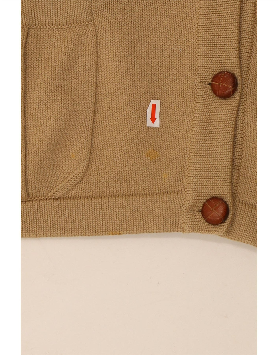 LUISA SPAGNOLI Womens Cardigan Sweater UK 14 Large Beige Wool