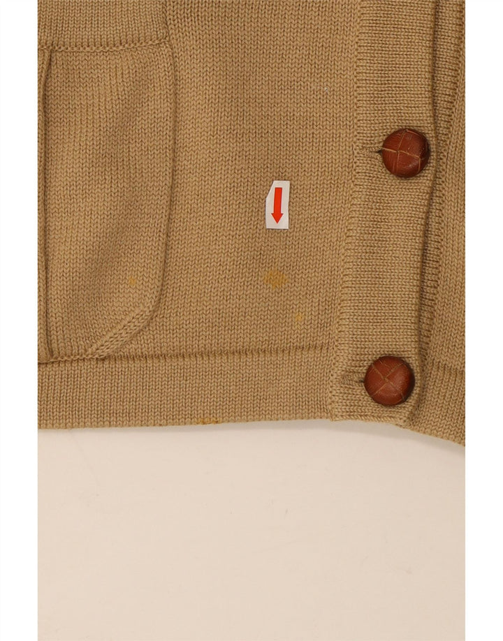 LUISA SPAGNOLI Womens Cardigan Sweater UK 14 Large Beige Wool