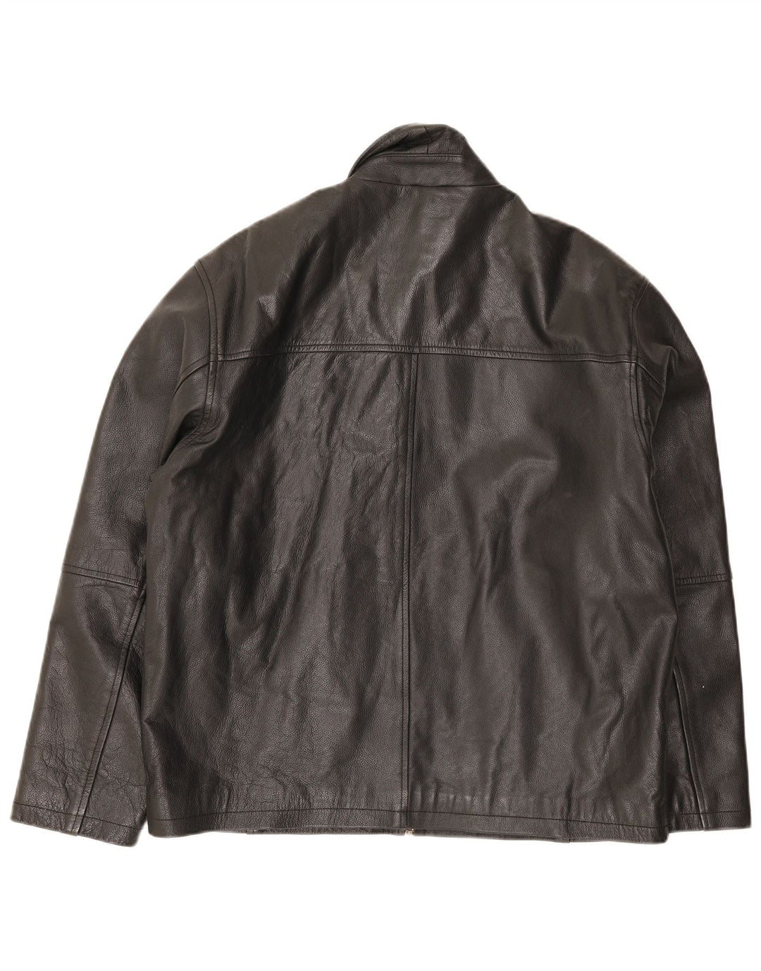 St. Bernard Mens Leather Jacket UK 41 Large Black