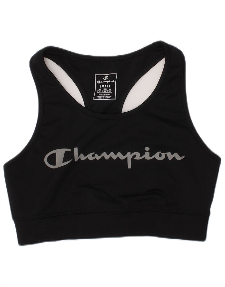 Champion Womens Graphic Sport Bra Top Small Black Sports