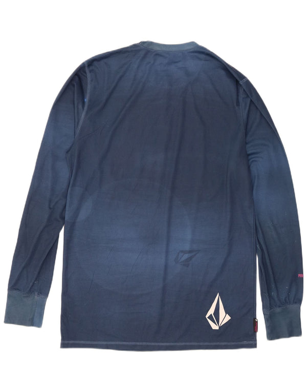 Volcom Mens Graphic Top Long Sleeve Small Navy Blue