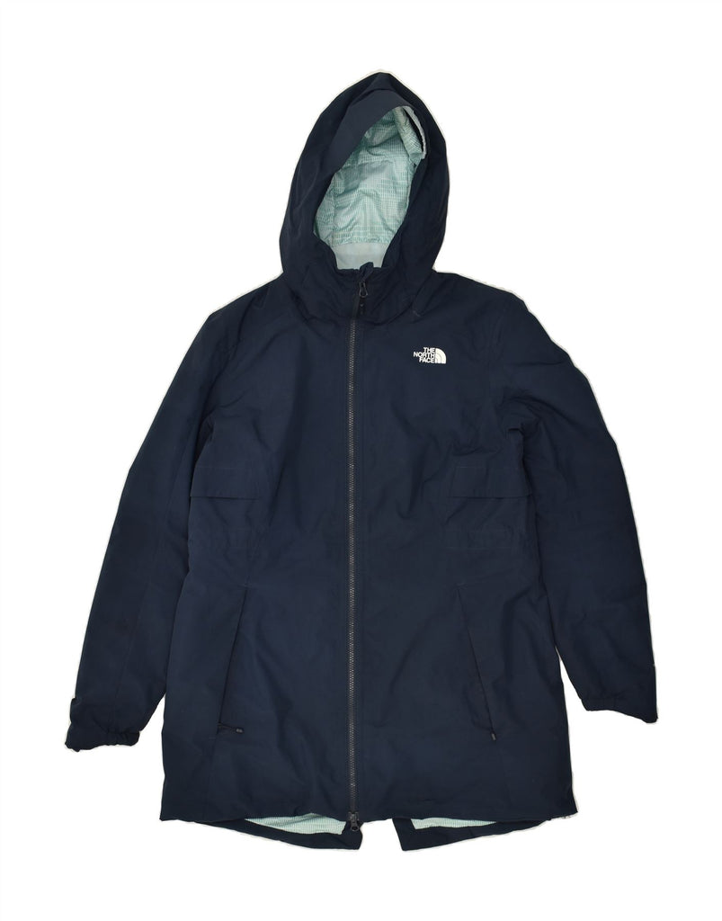 THE NORTH FACE Womens Hooded Parka Jacket UK 14 Large Navy Blue Polyester | Vintage The North Face | Thrift | Second-Hand The North Face | Used Clothing | Messina Hembry 