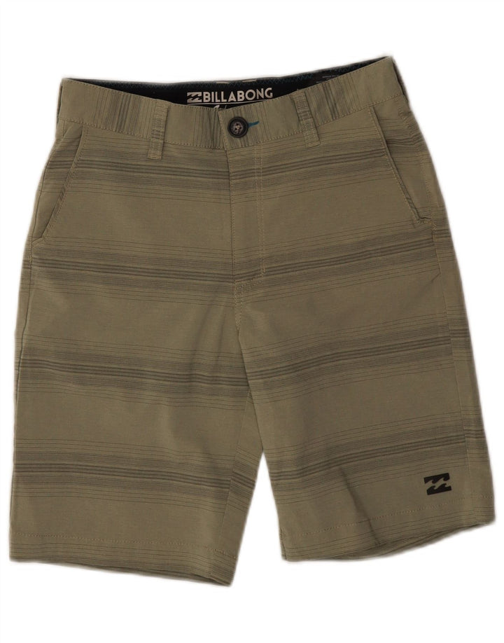 Billabong Mens Chino Shorts W26 Small Khaki Striped Polyester