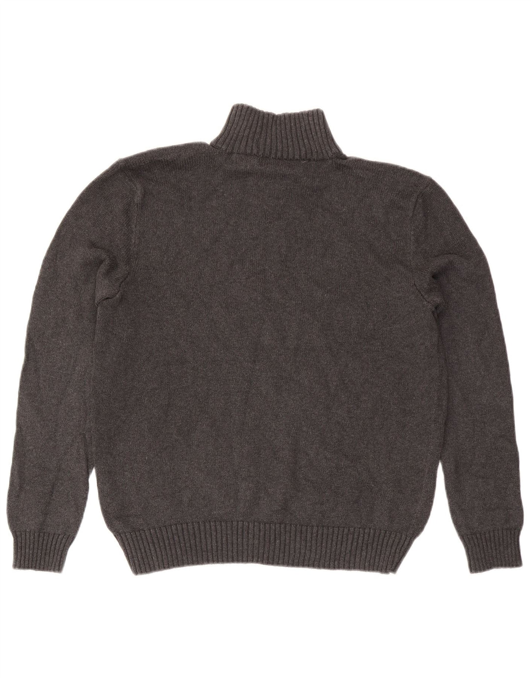 Polo Ralph Lauren Mens Zip Neck Jumper Sweater Medium Grey Cotton