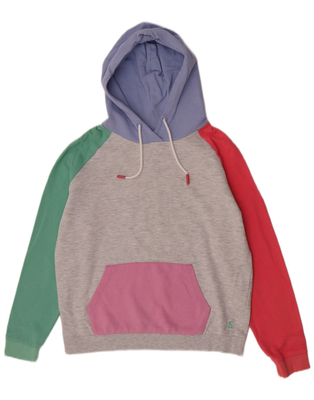 Joules Womens Hoodie Jumper UK 12 Medium Multicoloured Colourblock