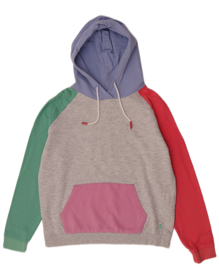 Joules Womens Hoodie Jumper UK 12 Medium Multicoloured Colourblock