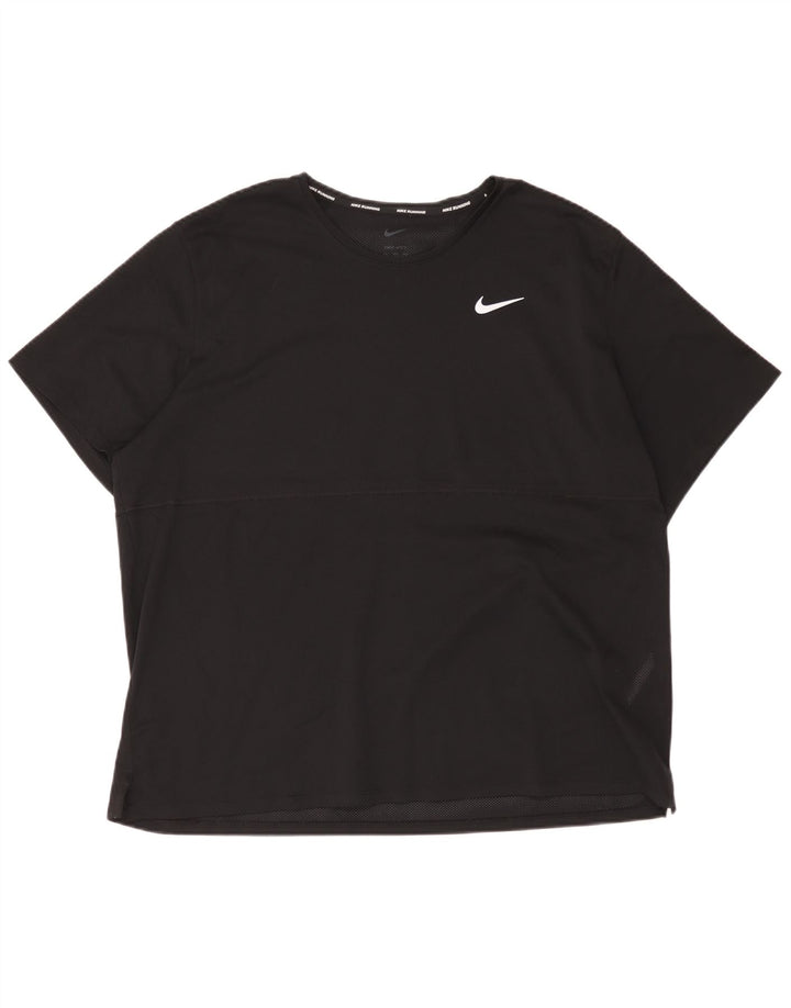 Nike Mens Dri Fit T-Shirt Top 2XL Black Polyester