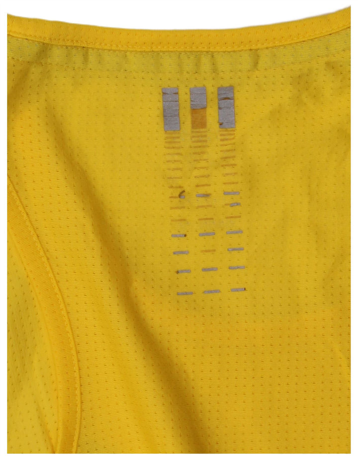 Adidas Mens Vest Top Medium Yellow Colourblock Polyester