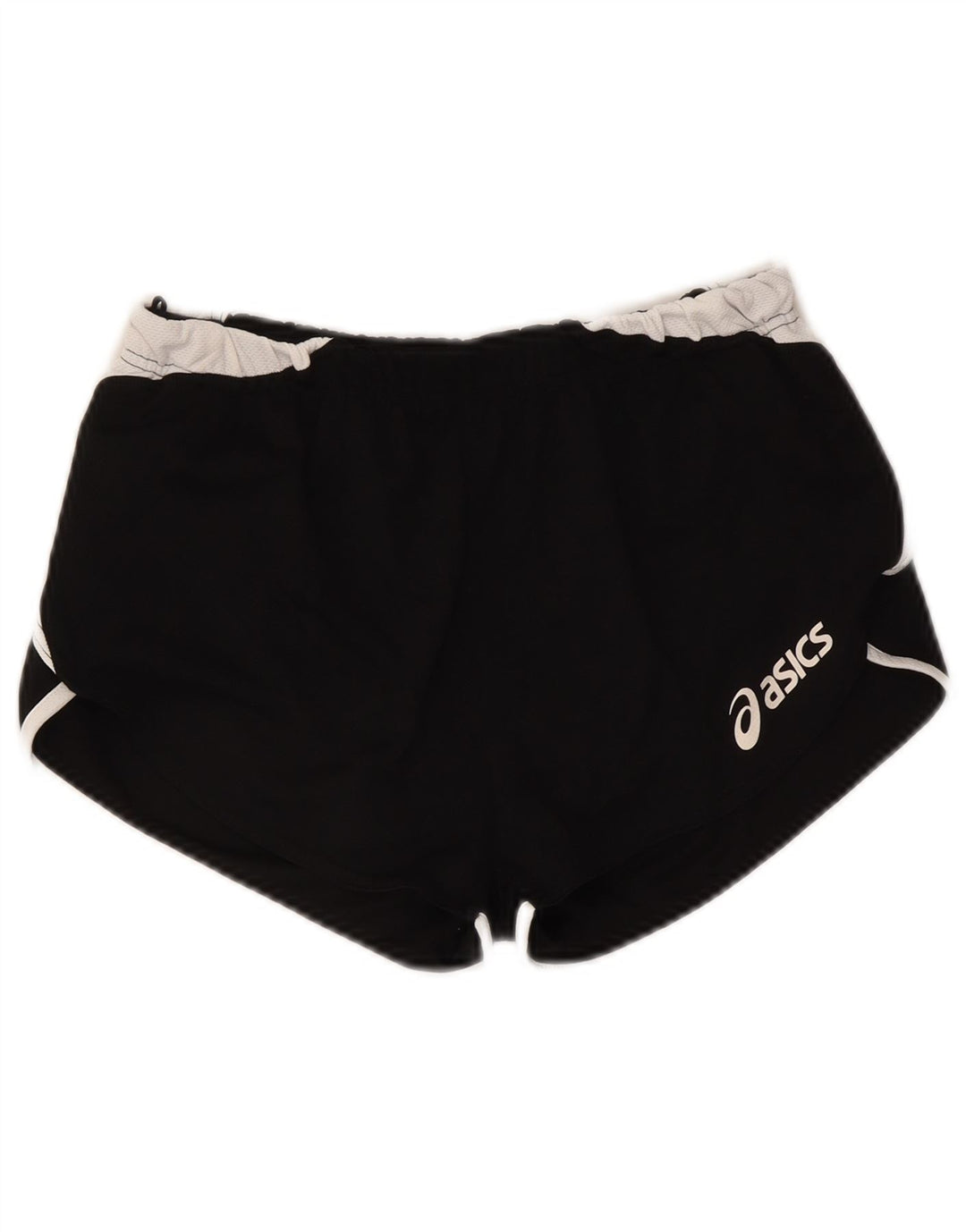 Asics Womens Graphic Sport Shorts UK 10 Small  Black Colourblock Polyester