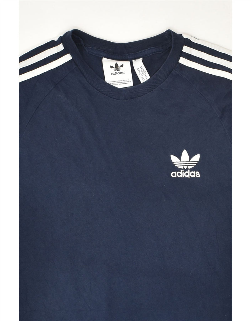 ADIDAS Mens T-Shirt Top XS Navy Blue Cotton | Vintage Adidas | Thrift | Second-Hand Adidas | Used Clothing | Messina Hembry 