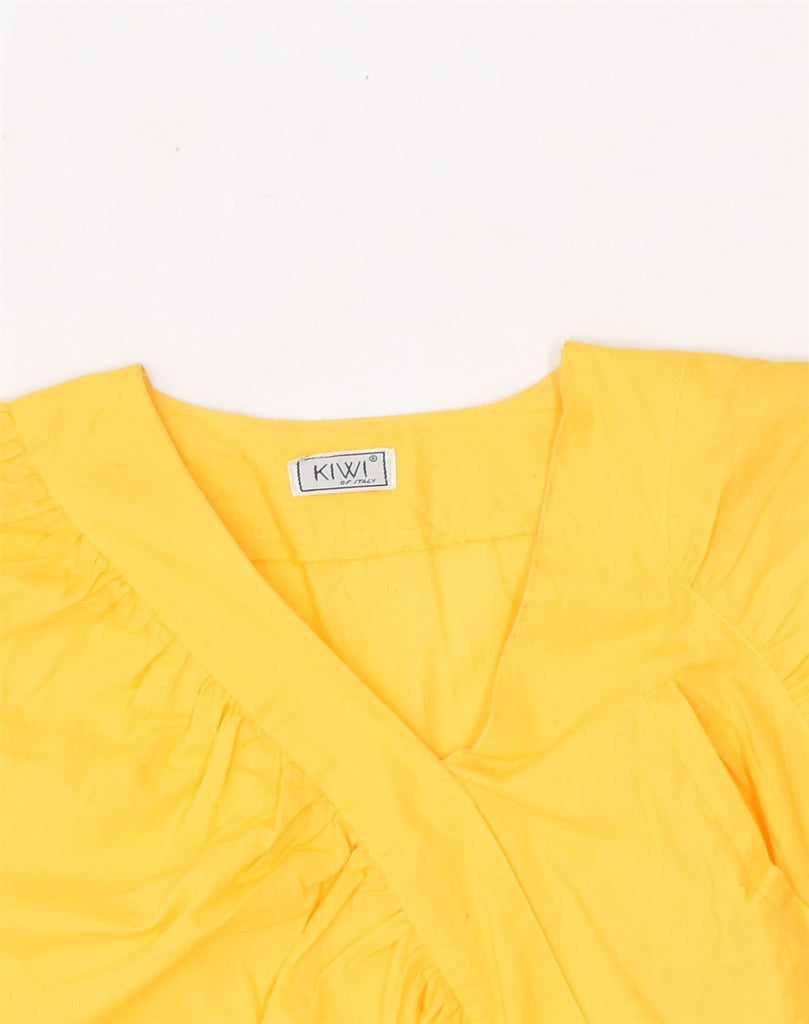 VINTAGE Womens Tunic Dress UK 16 Large Yellow Cotton | Vintage Vintage | Thrift | Second-Hand Vintage | Used Clothing | Messina Hembry 