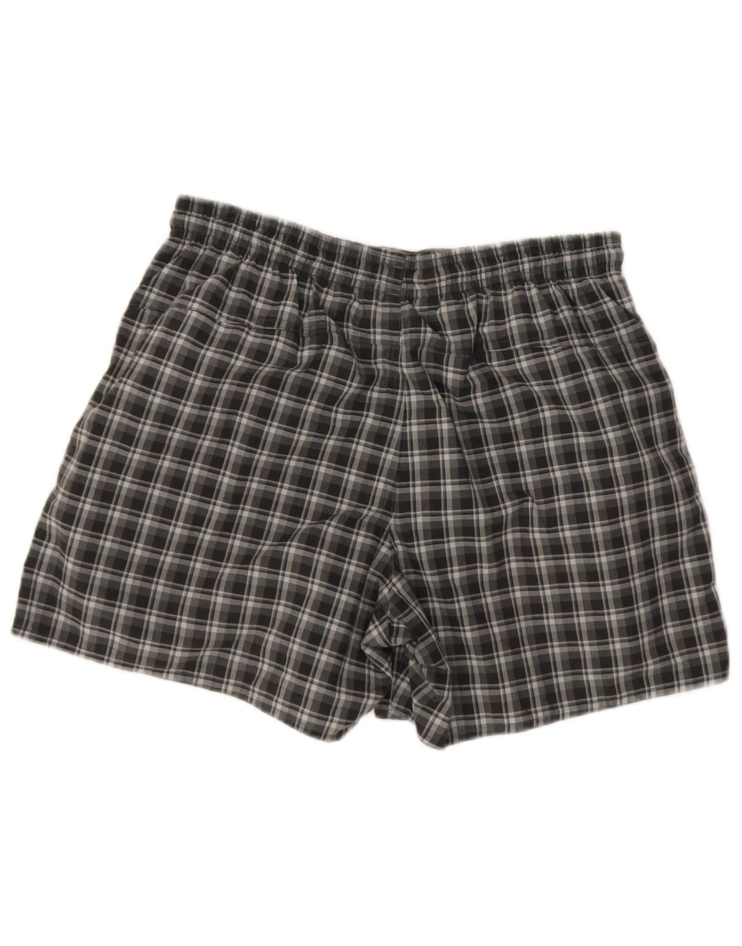 Adidas Mens Swimming Shorts Medium Grey Check Polyester