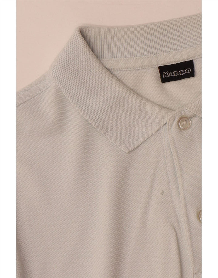 Kappa Mens Polo Shirt Medium White Cotton