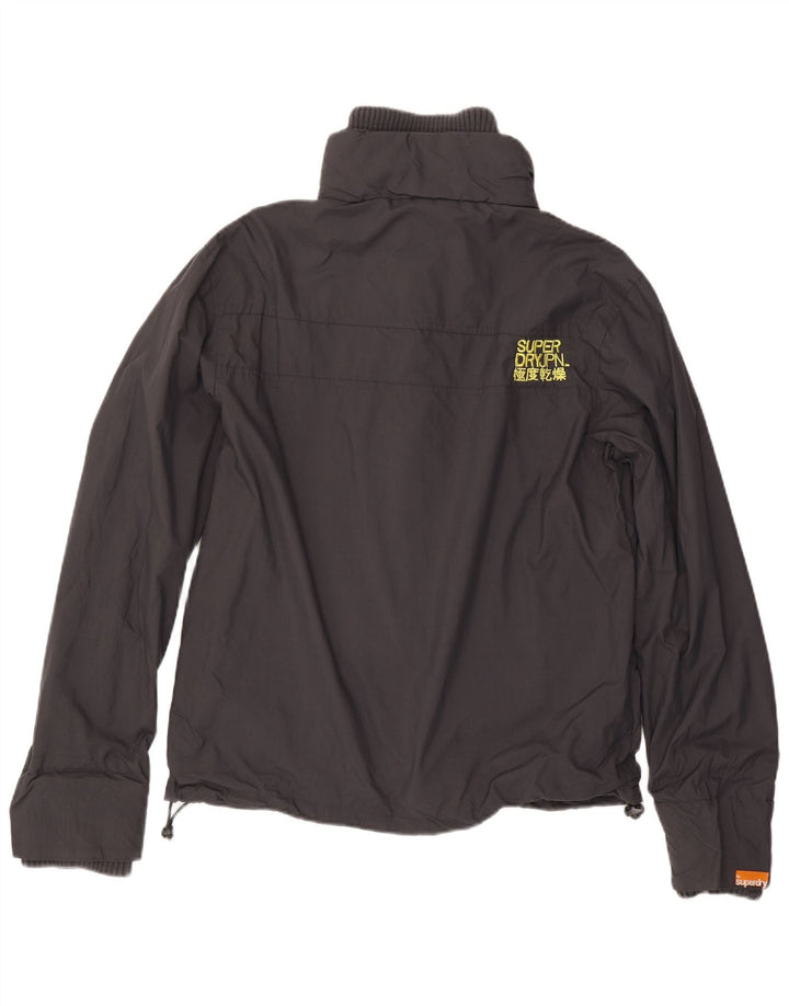 Superdry Mens Graphic Rain Jacket UK 42 XL Grey Nylon