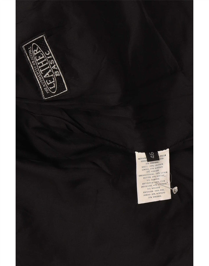 Vintage Womens Leather Jacket IT 46 Large Black